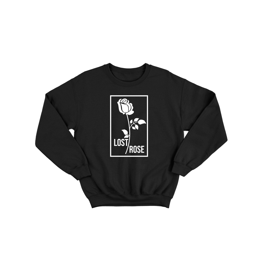 LOST ROSE CREW NECK BLACK