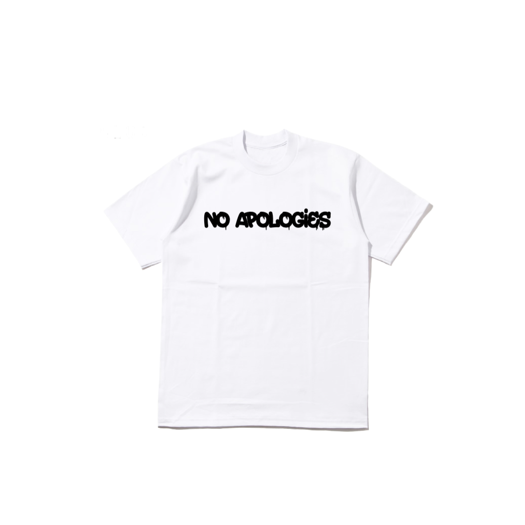 NO APOLOGIES TEE WHITE